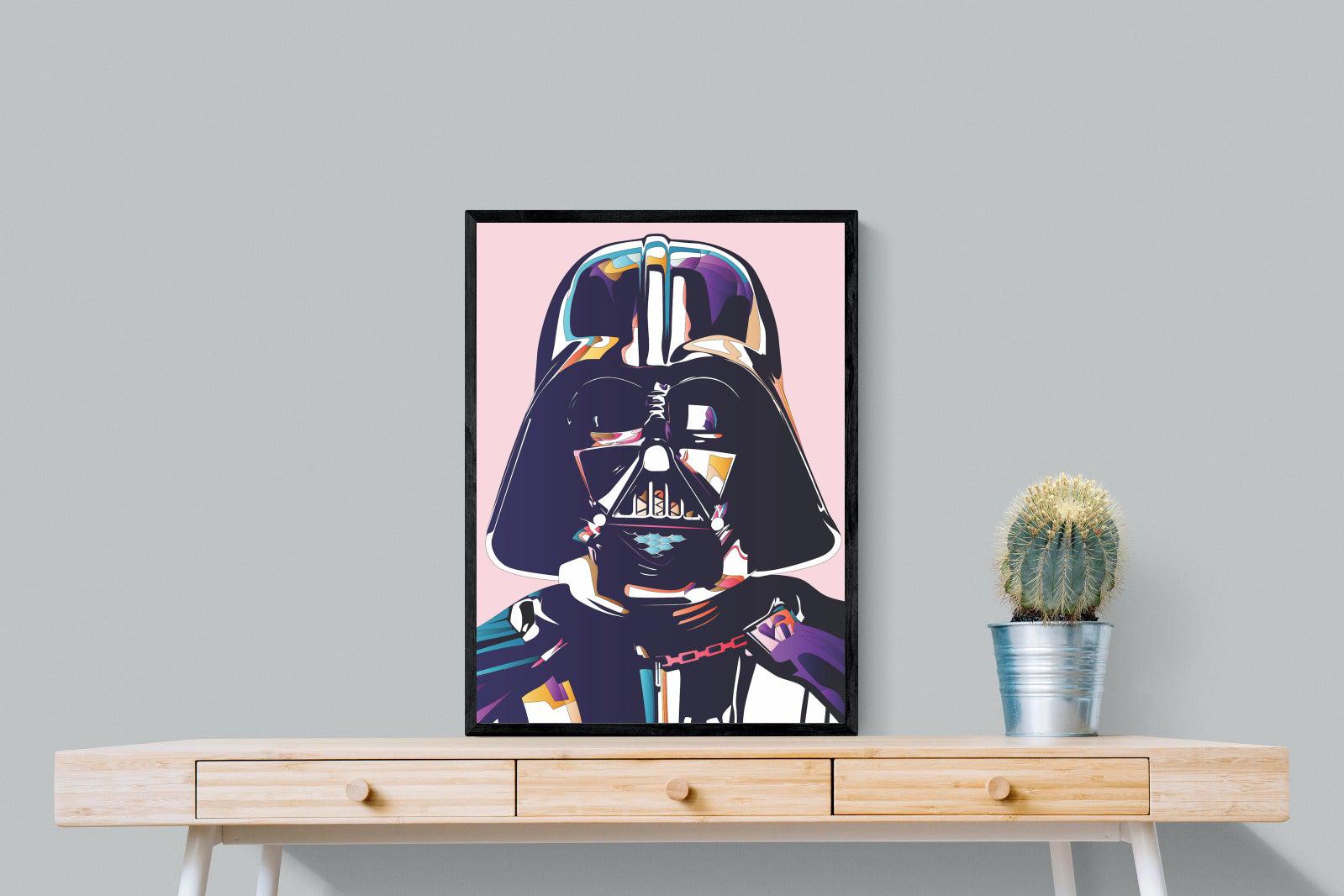 Darth Vader-Wall_Art-60 x 80cm-Mounted Canvas-Black-Pixalot