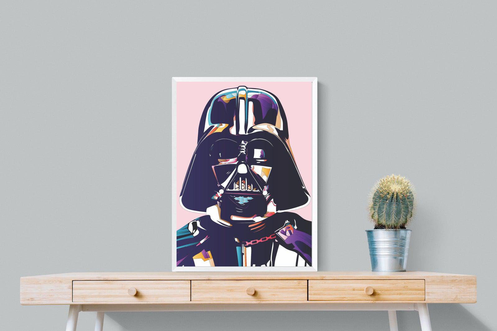 Darth Vader-Wall_Art-60 x 80cm-Mounted Canvas-White-Pixalot