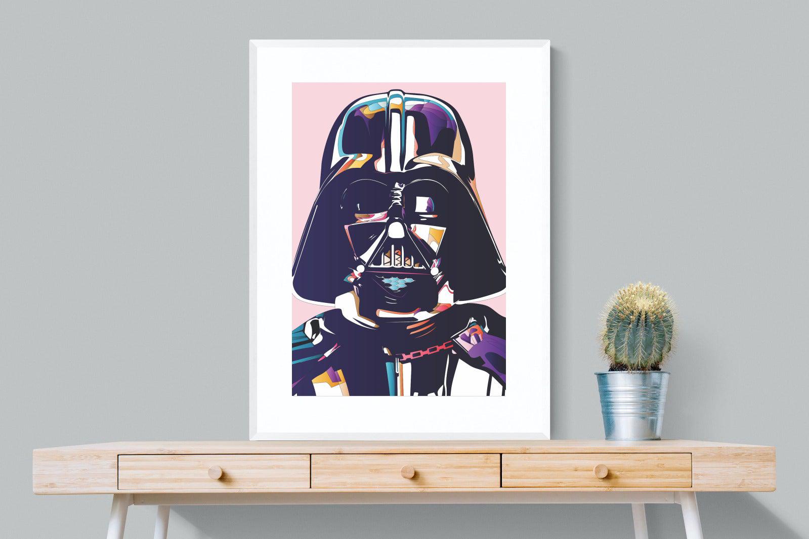 Darth Vader-Wall_Art-75 x 100cm-Framed Print-White-Pixalot