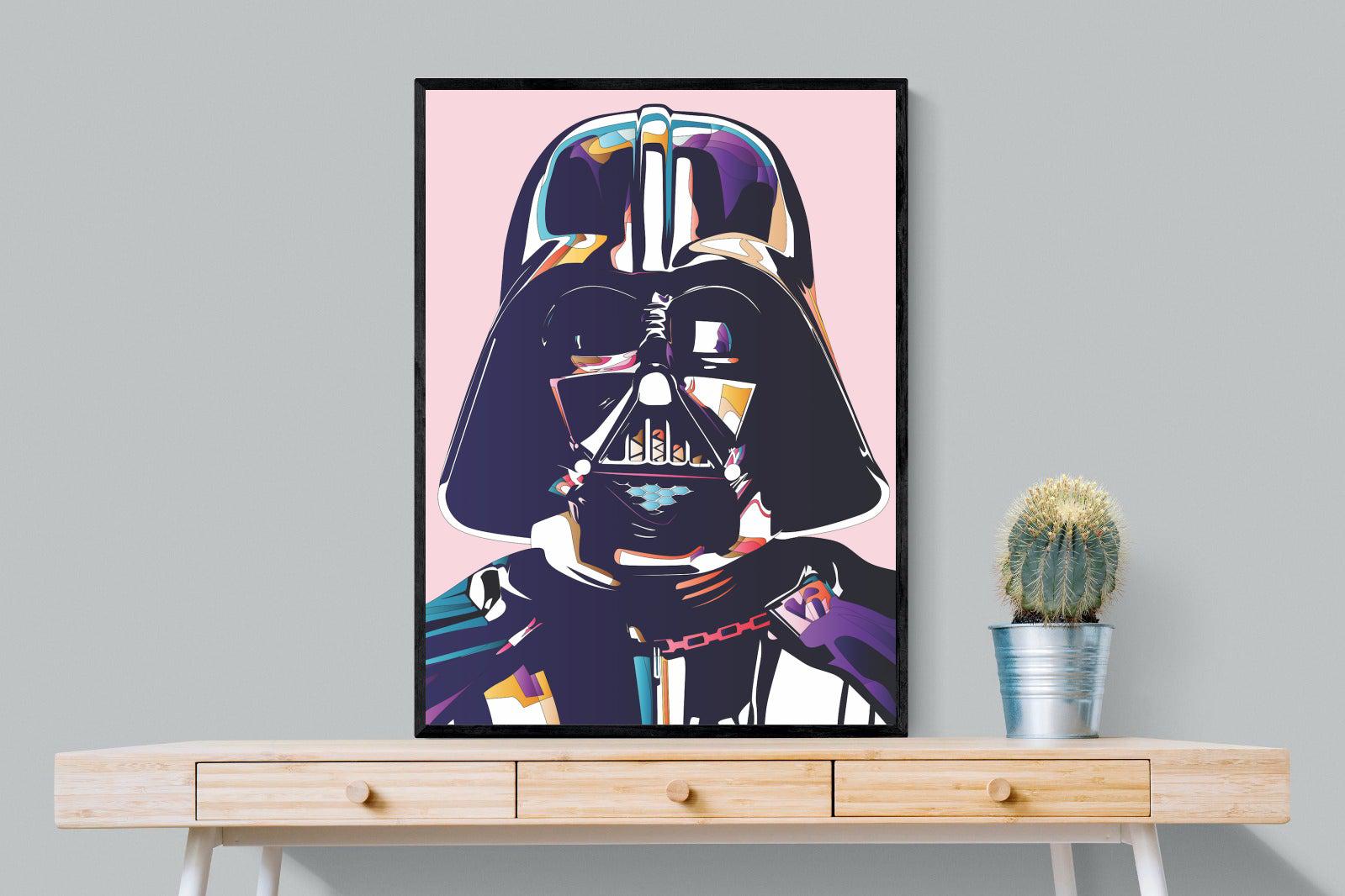 Darth Vader-Wall_Art-75 x 100cm-Mounted Canvas-Black-Pixalot