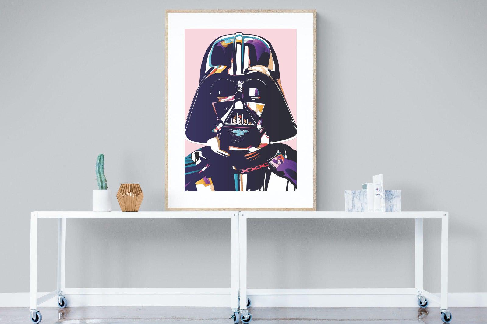 Darth Vader-Wall_Art-90 x 120cm-Framed Print-Wood-Pixalot