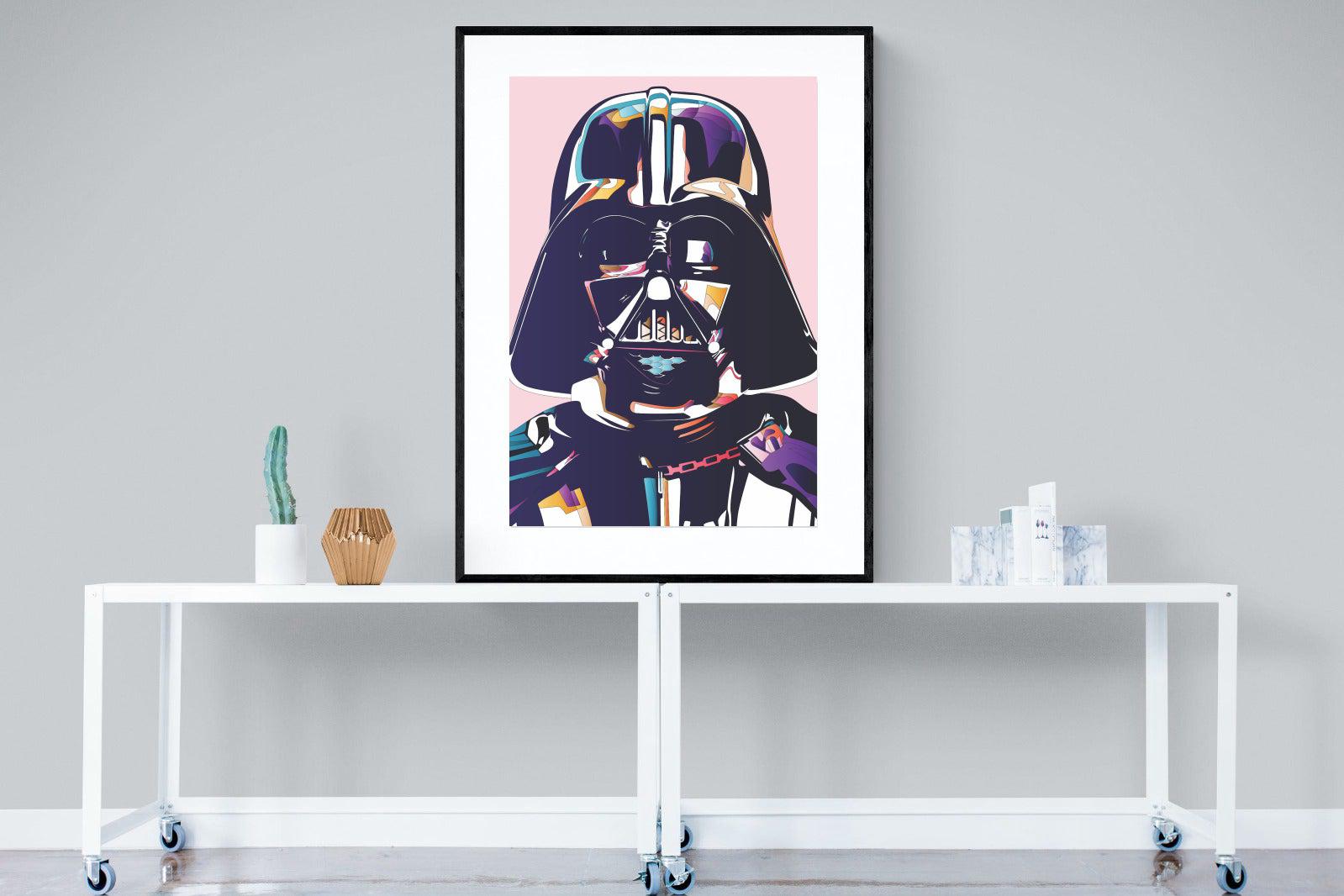 Darth Vader-Wall_Art-90 x 120cm-Framed Print-Black-Pixalot
