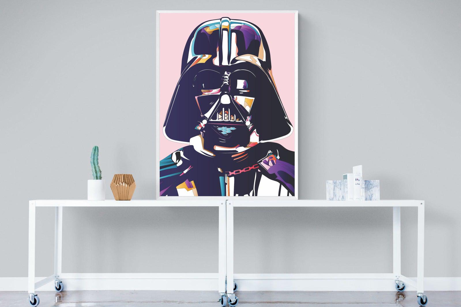 Darth Vader-Wall_Art-90 x 120cm-Mounted Canvas-White-Pixalot