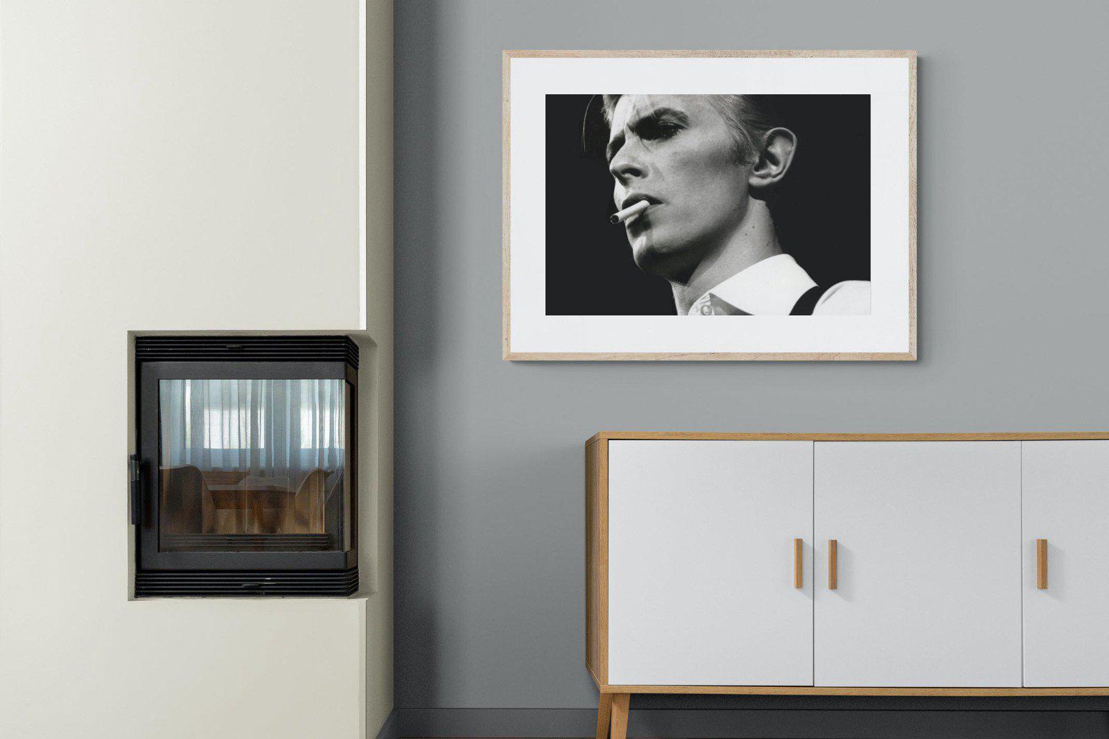 David Bowie-Wall_Art-100 x 75cm-Framed Print-Wood-Pixalot