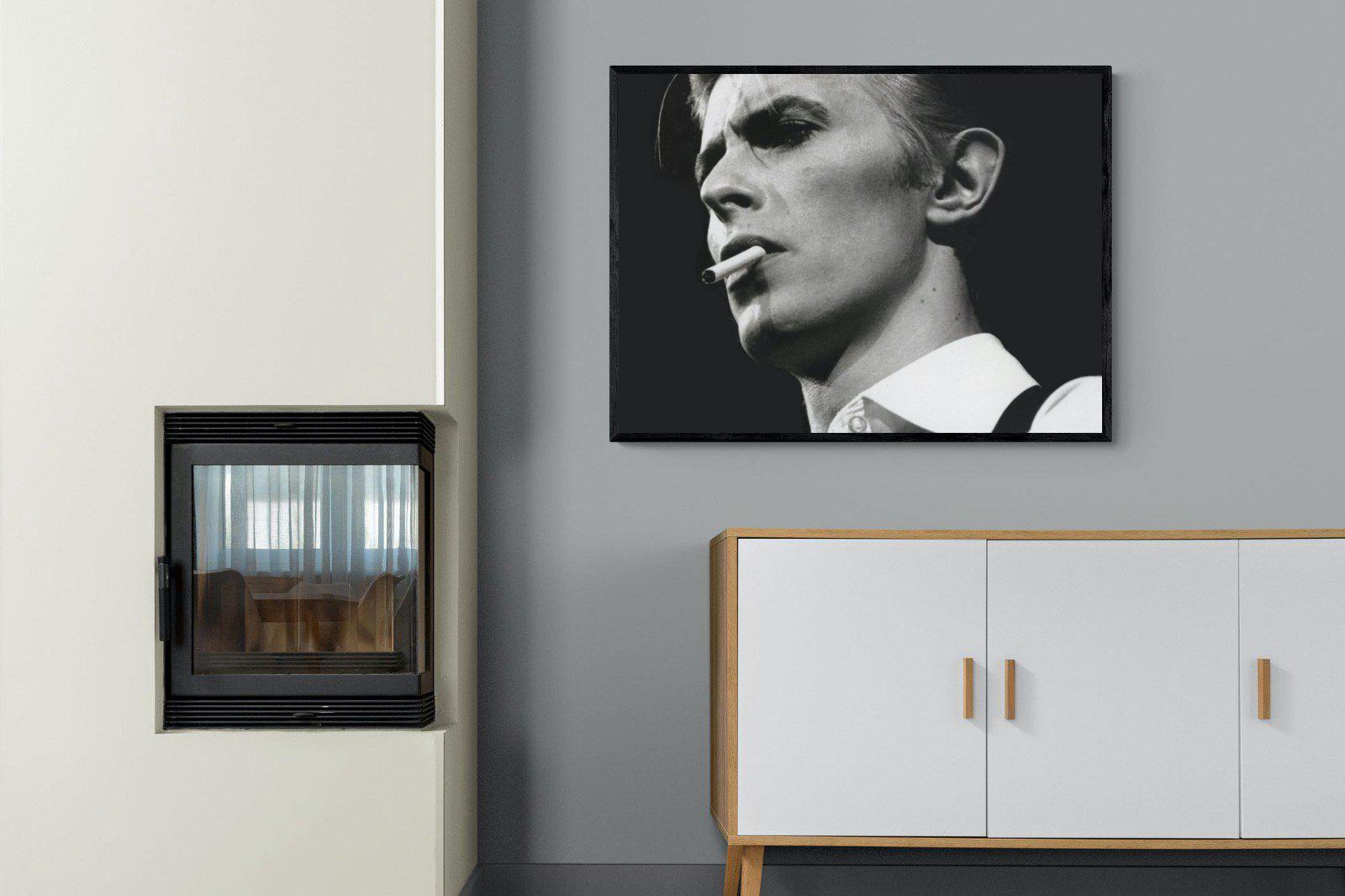 David Bowie-Wall_Art-100 x 75cm-Mounted Canvas-Black-Pixalot
