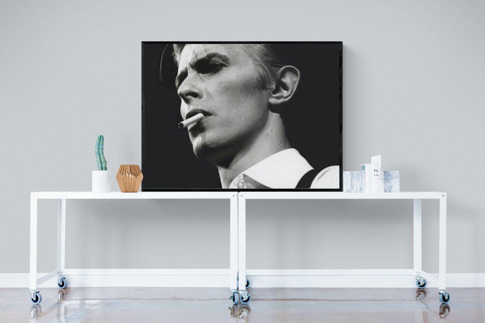David Bowie-Wall_Art-120 x 90cm-Mounted Canvas-Black-Pixalot