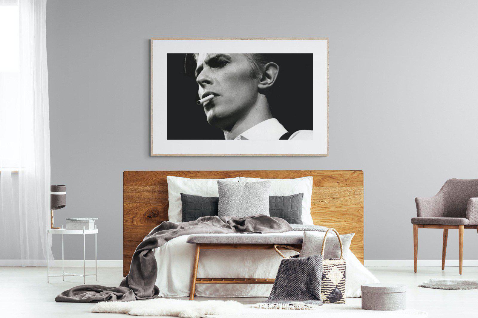 David Bowie-Wall_Art-150 x 100cm-Framed Print-Wood-Pixalot