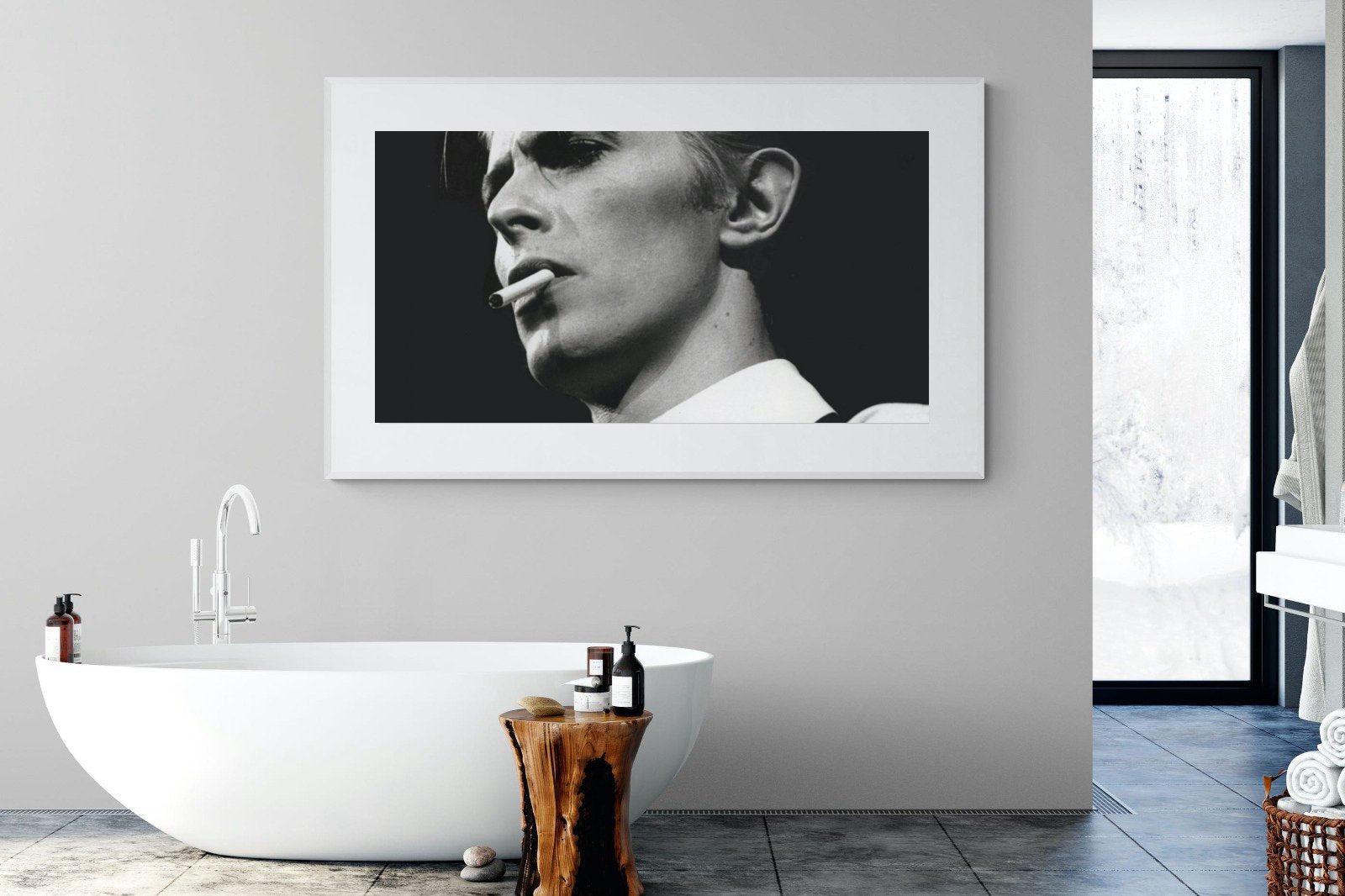 David Bowie-Wall_Art-180 x 110cm-Framed Print-White-Pixalot