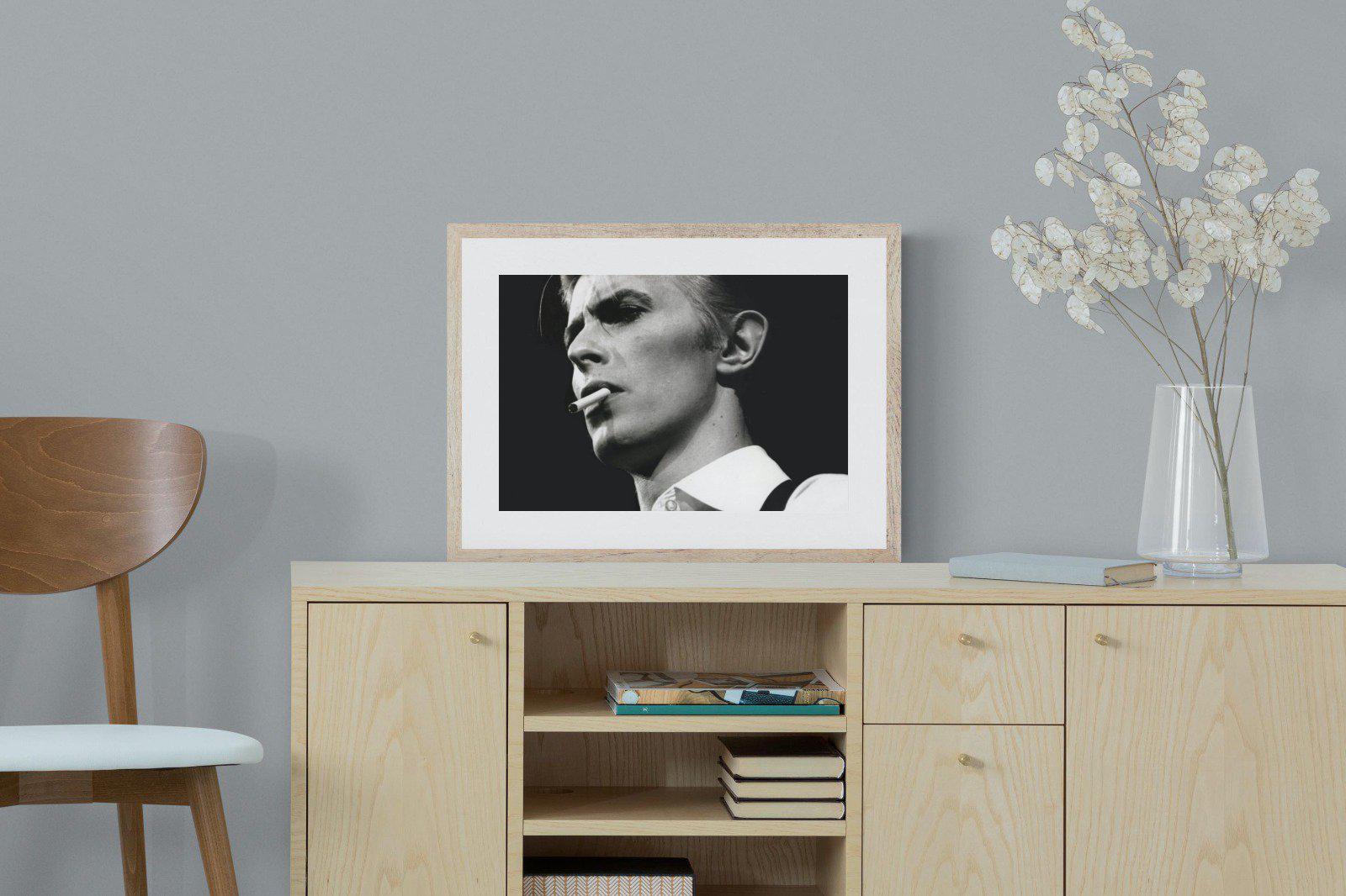 David Bowie-Wall_Art-60 x 45cm-Framed Print-Wood-Pixalot