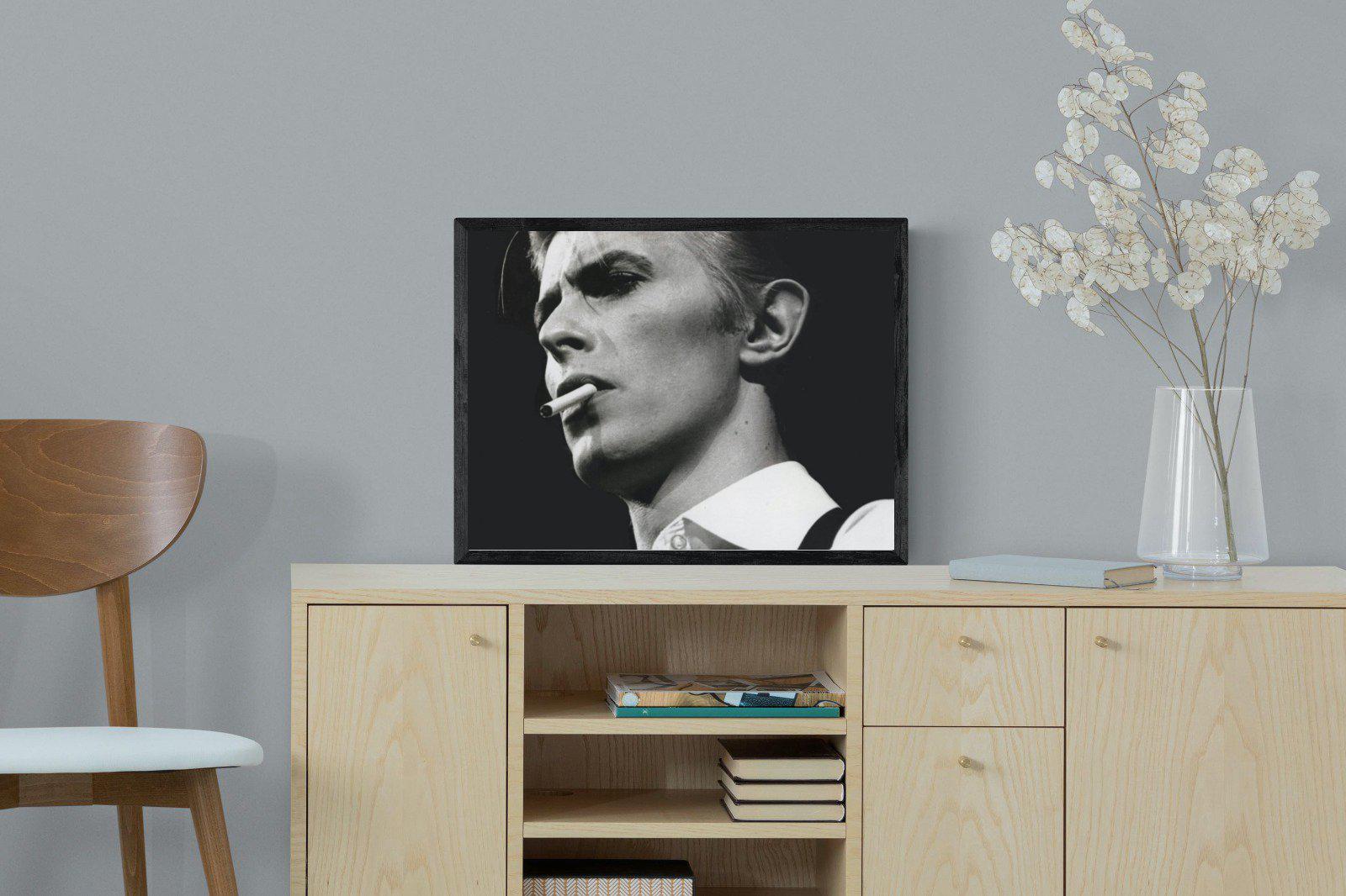 David Bowie-Wall_Art-60 x 45cm-Mounted Canvas-Black-Pixalot