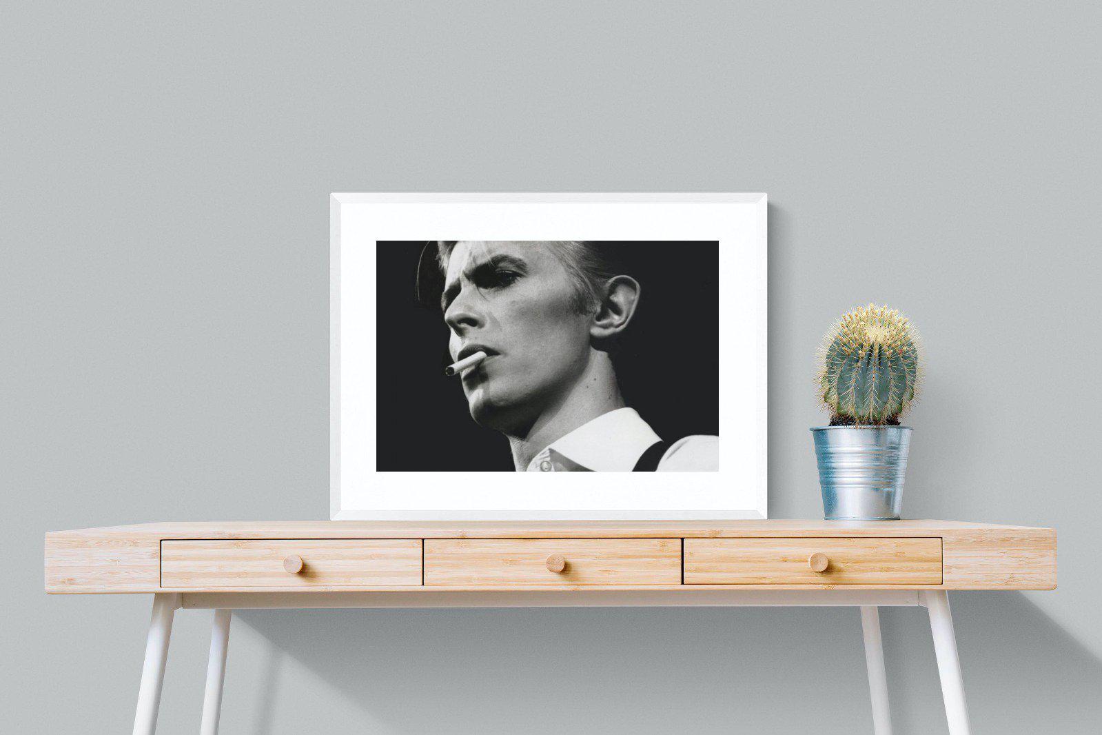 David Bowie-Wall_Art-80 x 60cm-Framed Print-White-Pixalot