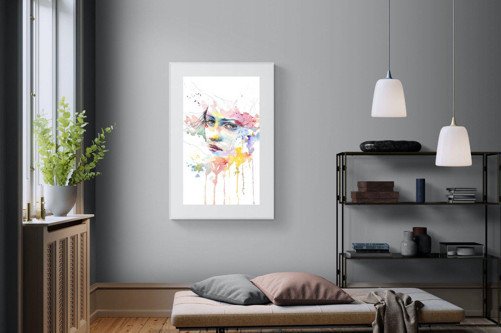Deep in Thought-Wall_Art-100 x 150cm-Framed Print-White-Pixalot
