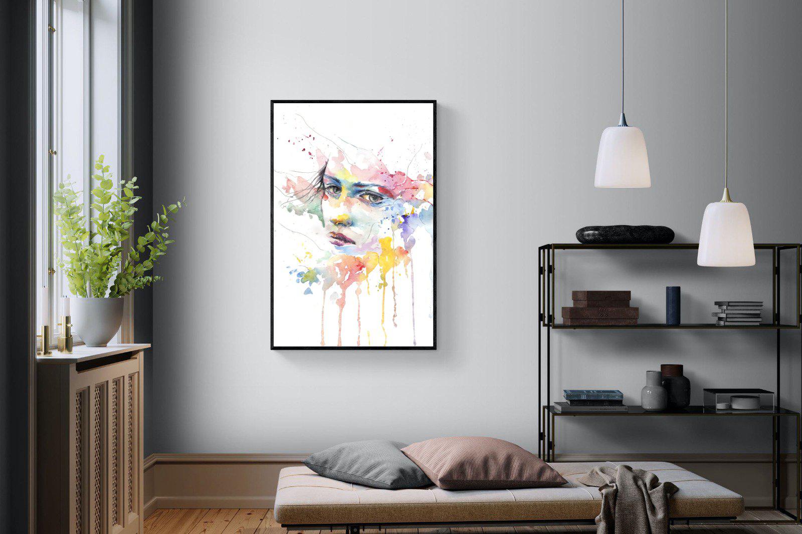 Deep in Thought-Wall_Art-100 x 150cm-Mounted Canvas-Black-Pixalot