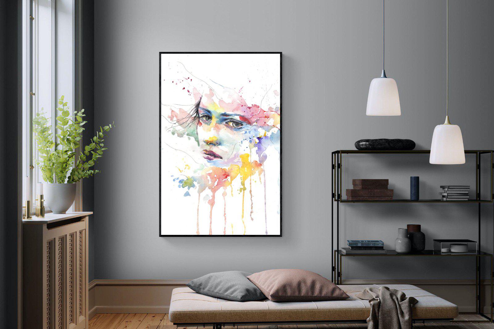 Deep in Thought-Wall_Art-120 x 180cm-Mounted Canvas-Black-Pixalot