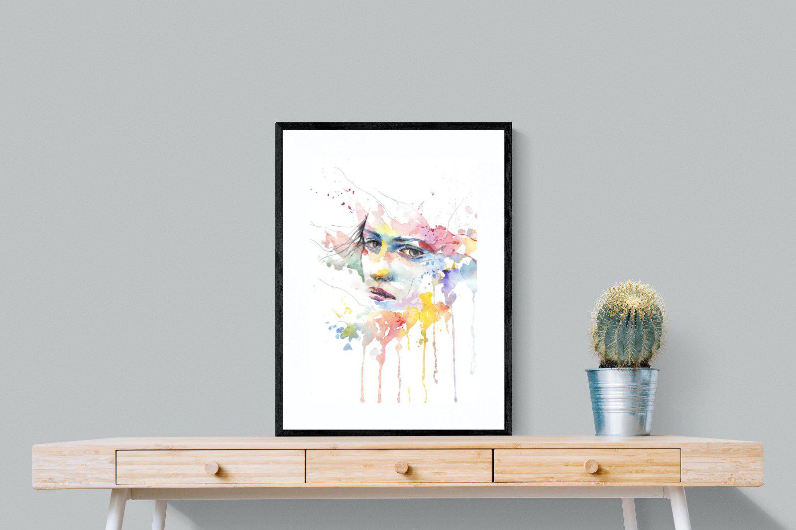 Deep in Thought-Wall_Art-60 x 80cm-Framed Print-Black-Pixalot