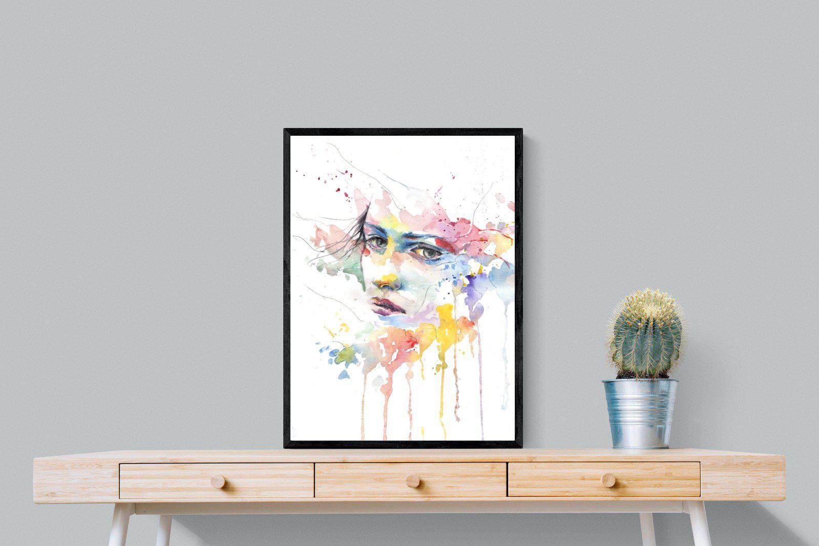 Deep in Thought-Wall_Art-60 x 80cm-Mounted Canvas-Black-Pixalot