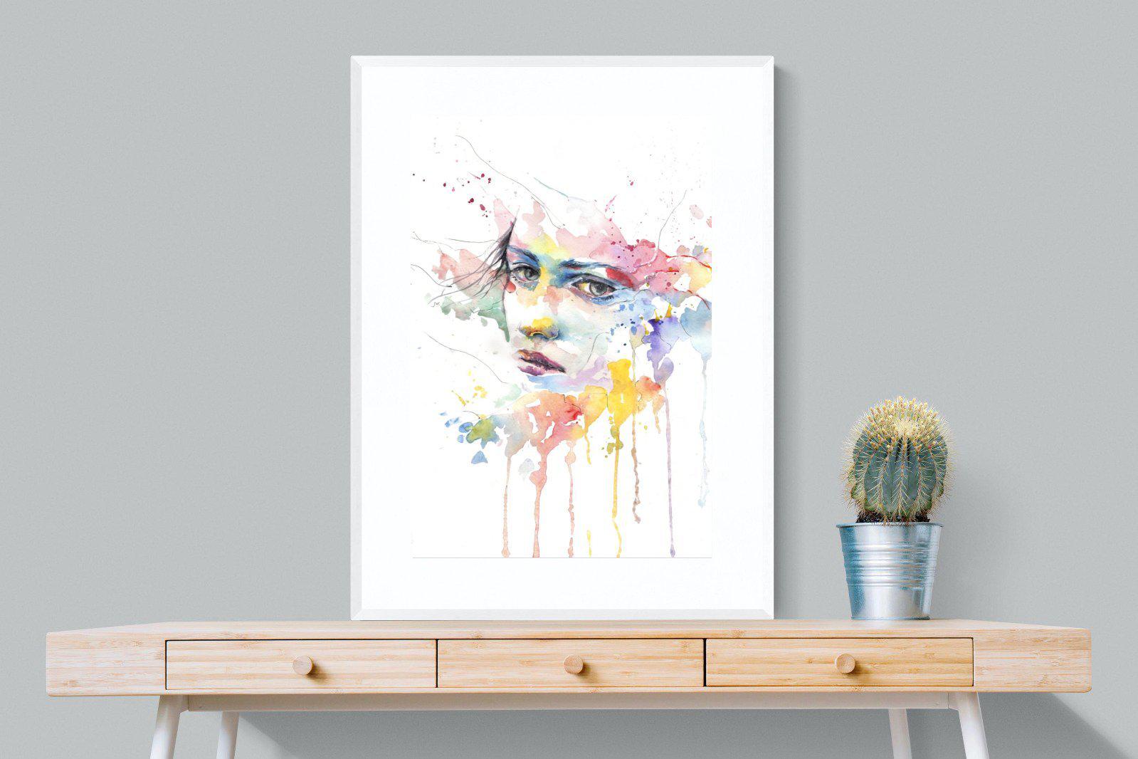 Deep in Thought-Wall_Art-75 x 100cm-Framed Print-White-Pixalot