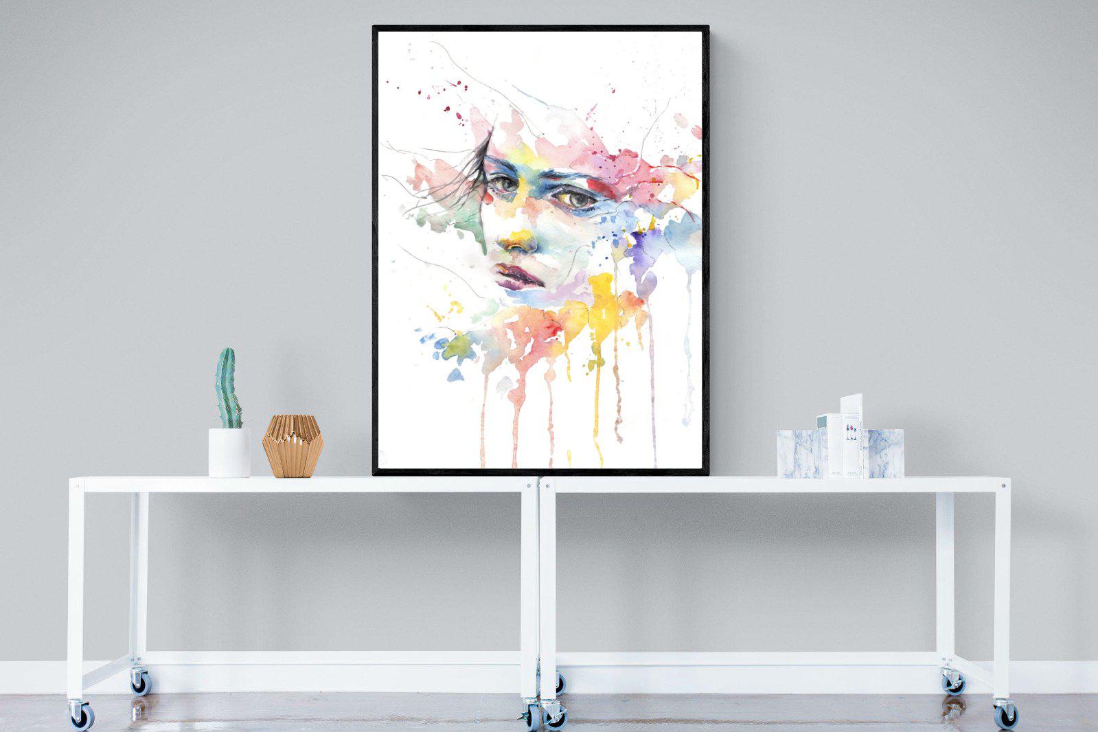 Deep in Thought-Wall_Art-90 x 120cm-Mounted Canvas-Black-Pixalot
