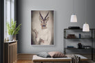 Deer Head-Wall_Art-120 x 180cm-Mounted Canvas-White-Pixalot
