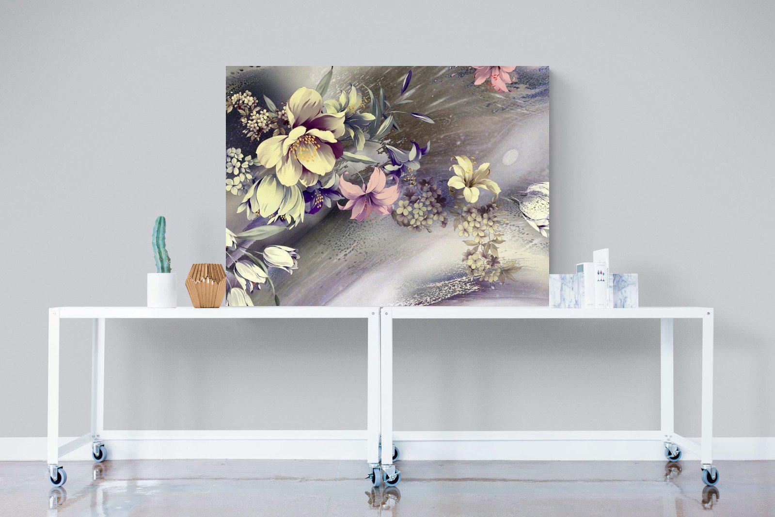 Delicate Floral-Wall_Art-120 x 90cm-Mounted Canvas-No Frame-Pixalot