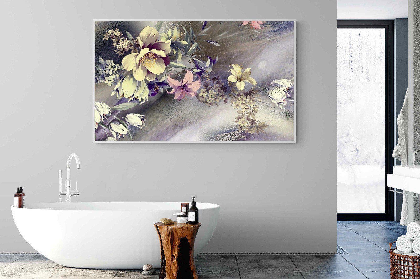 Delicate Floral-Wall_Art-180 x 110cm-Mounted Canvas-White-Pixalot