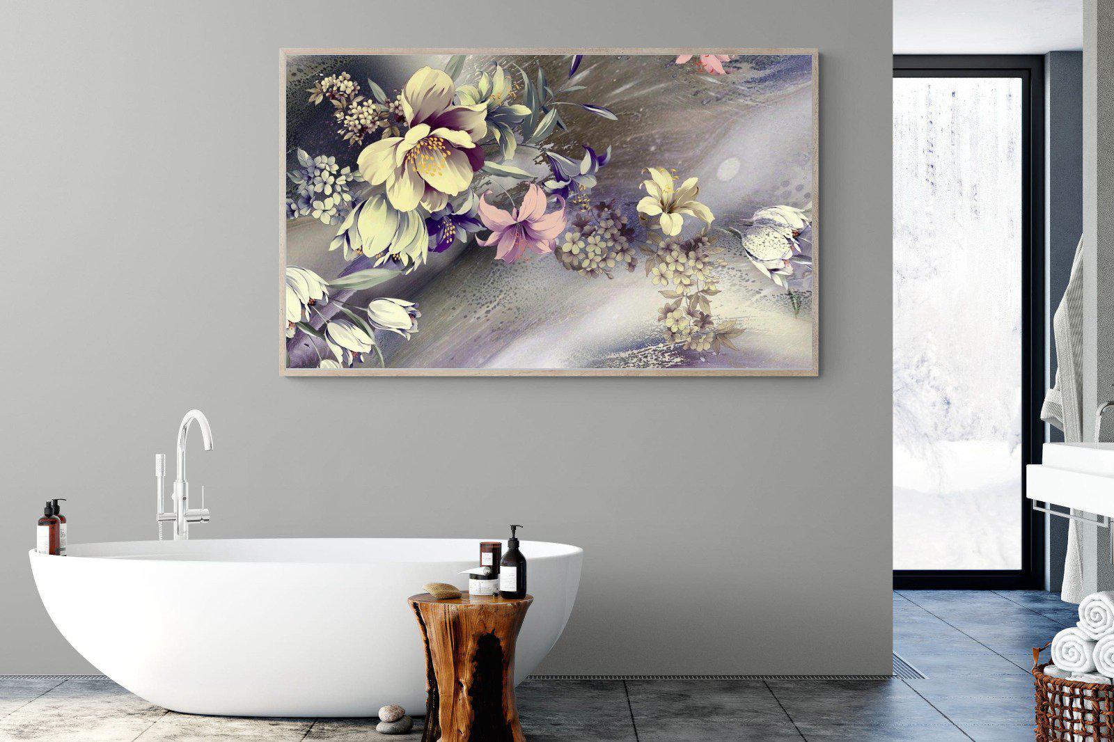 Delicate Floral-Wall_Art-180 x 110cm-Mounted Canvas-Wood-Pixalot