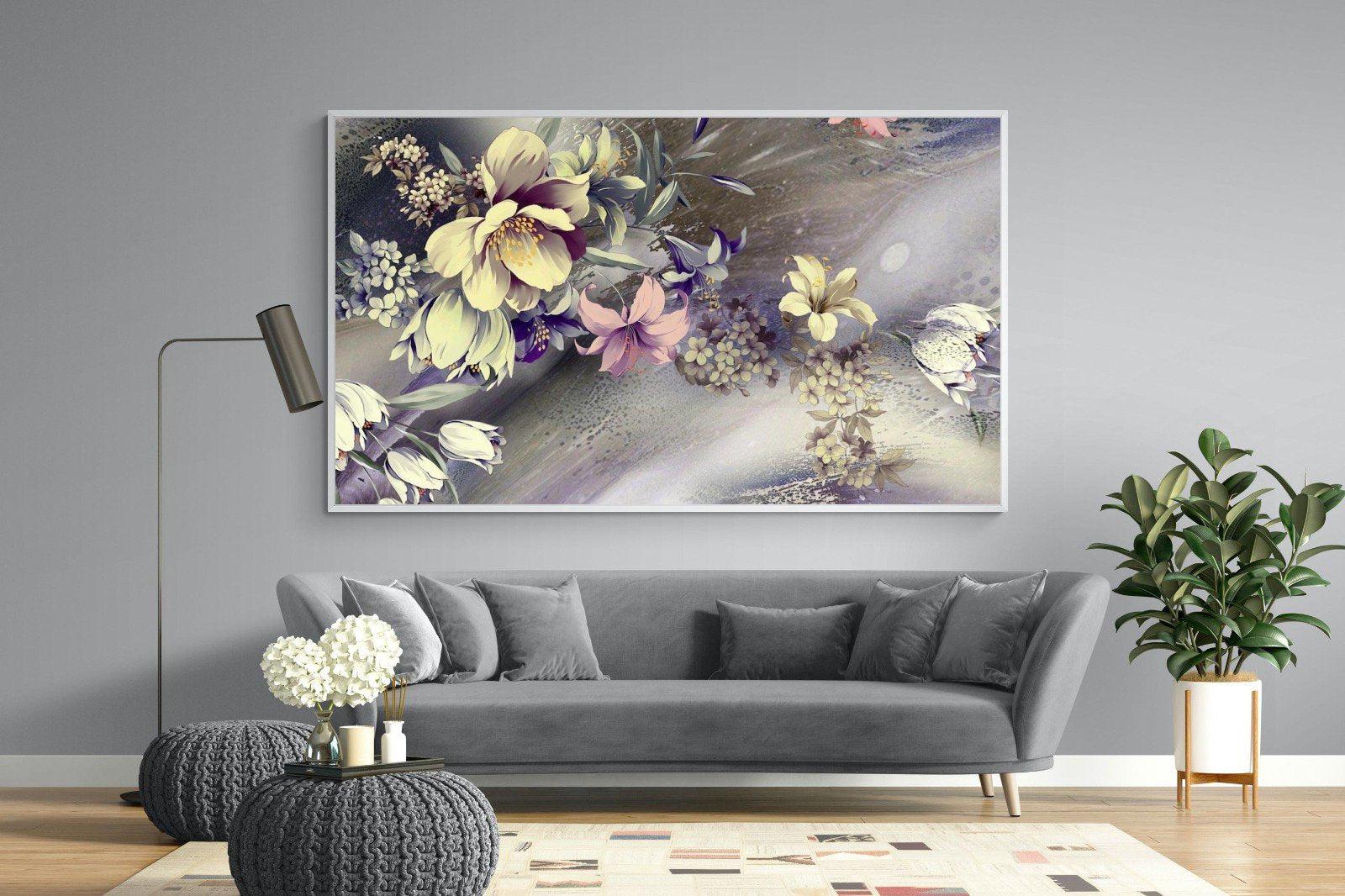 Delicate Floral-Wall_Art-220 x 130cm-Mounted Canvas-White-Pixalot