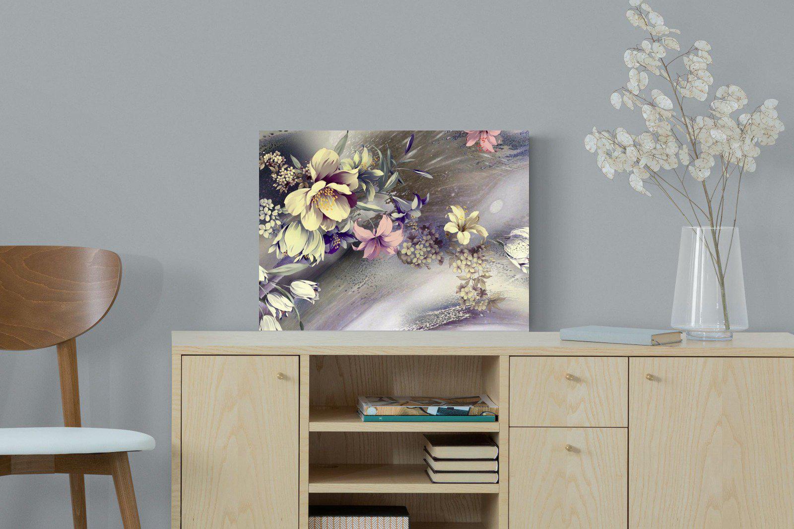 Delicate Floral-Wall_Art-60 x 45cm-Mounted Canvas-No Frame-Pixalot