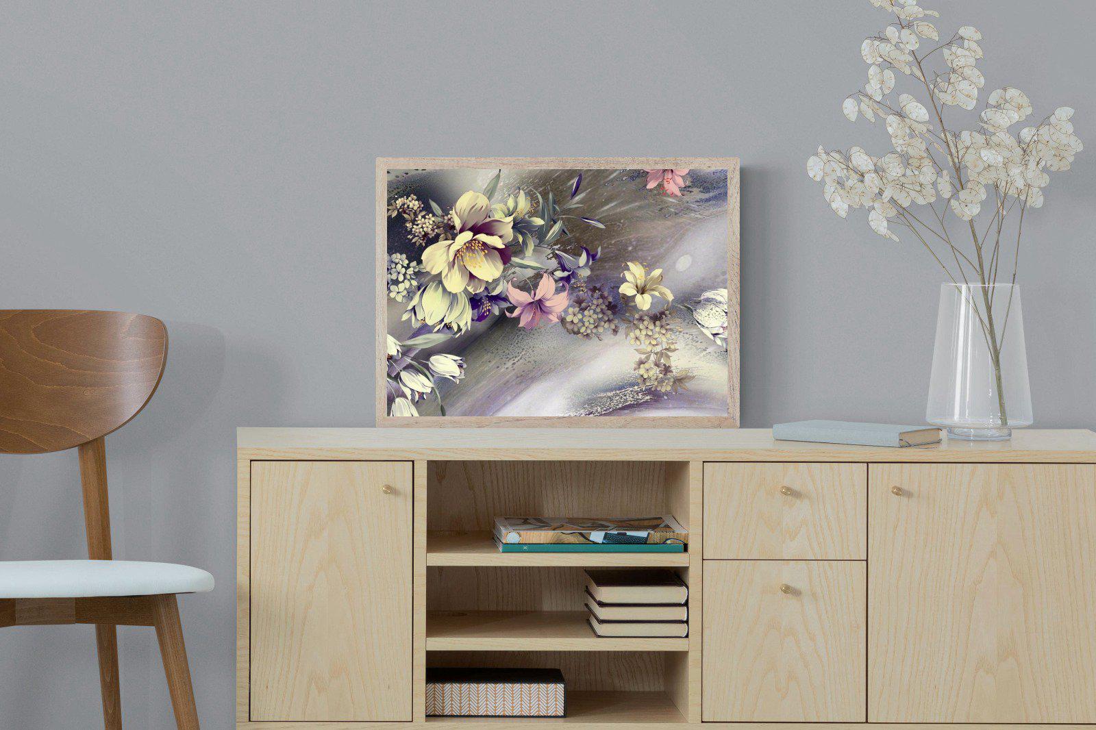 Delicate Floral-Wall_Art-60 x 45cm-Mounted Canvas-Wood-Pixalot