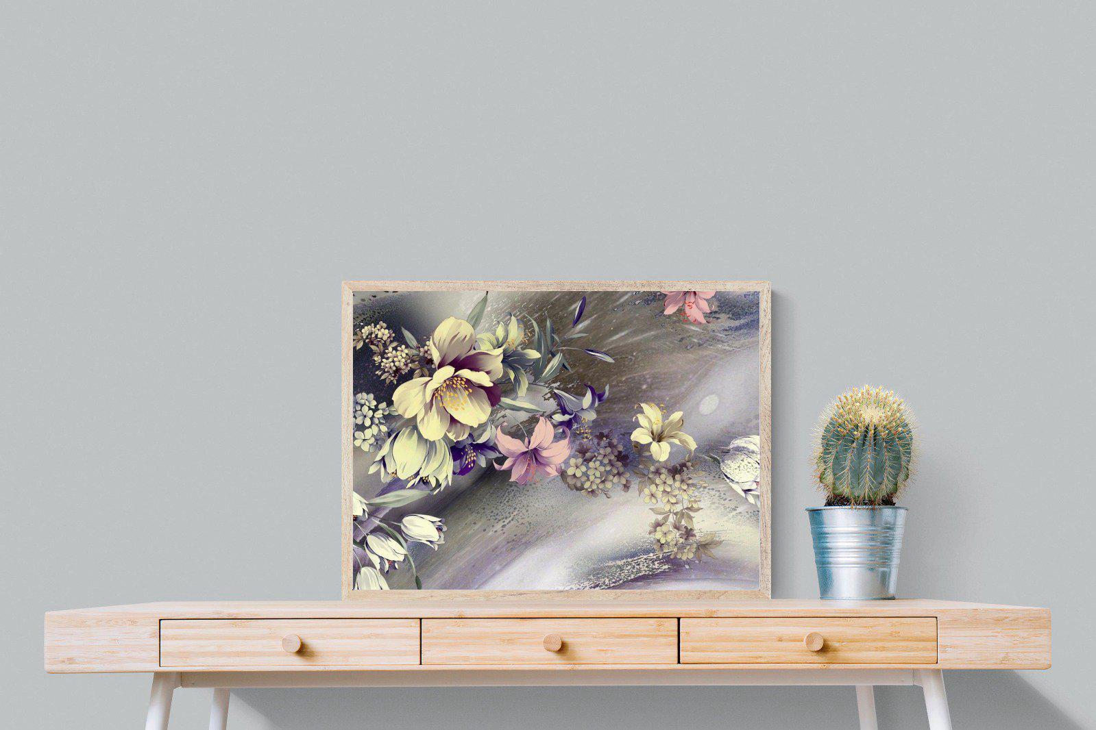 Delicate Floral-Wall_Art-80 x 60cm-Mounted Canvas-Wood-Pixalot