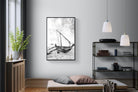 Dhow-Wall_Art-100 x 150cm-Mounted Canvas-Black-Pixalot