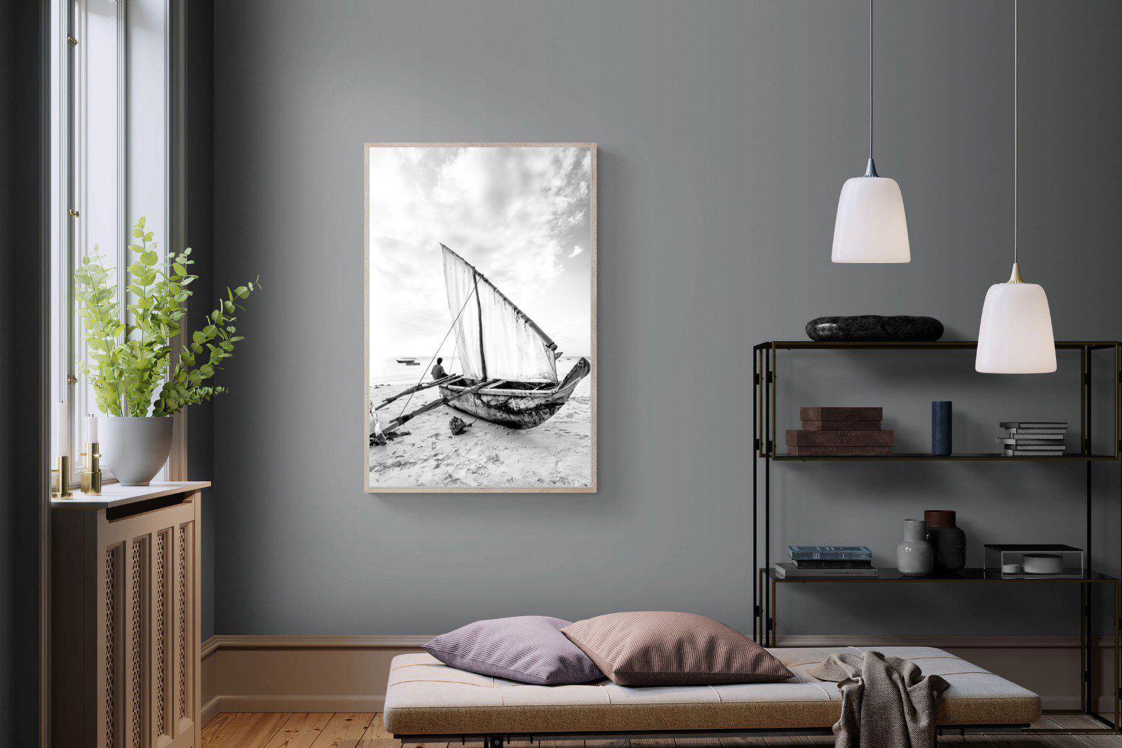 Dhow-Wall_Art-100 x 150cm-Mounted Canvas-Wood-Pixalot