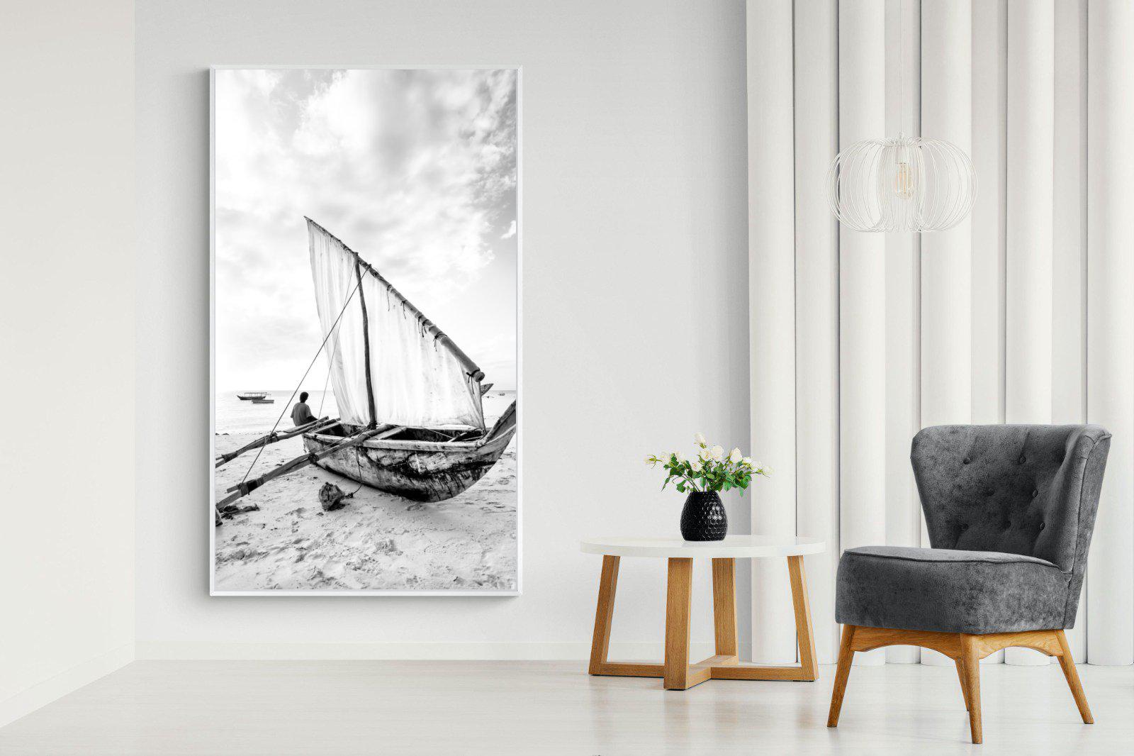 Dhow-Wall_Art-130 x 220cm-Mounted Canvas-White-Pixalot