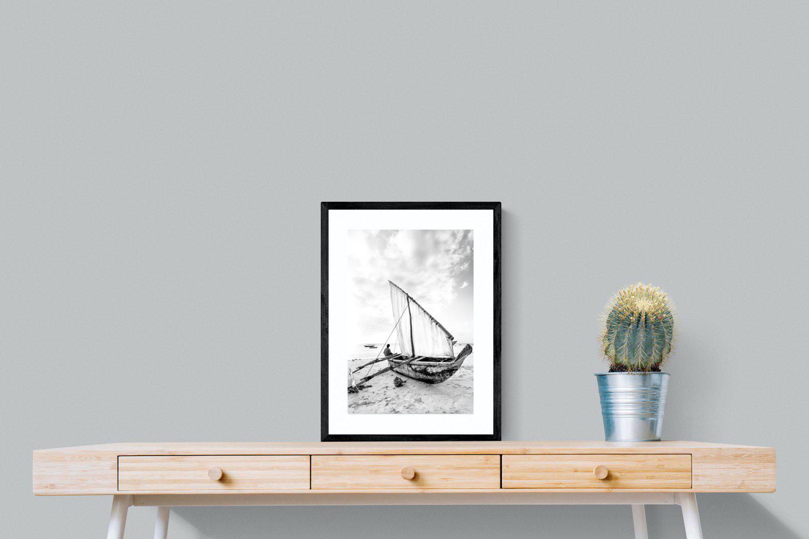 Dhow-Wall_Art-45 x 60cm-Framed Print-Black-Pixalot