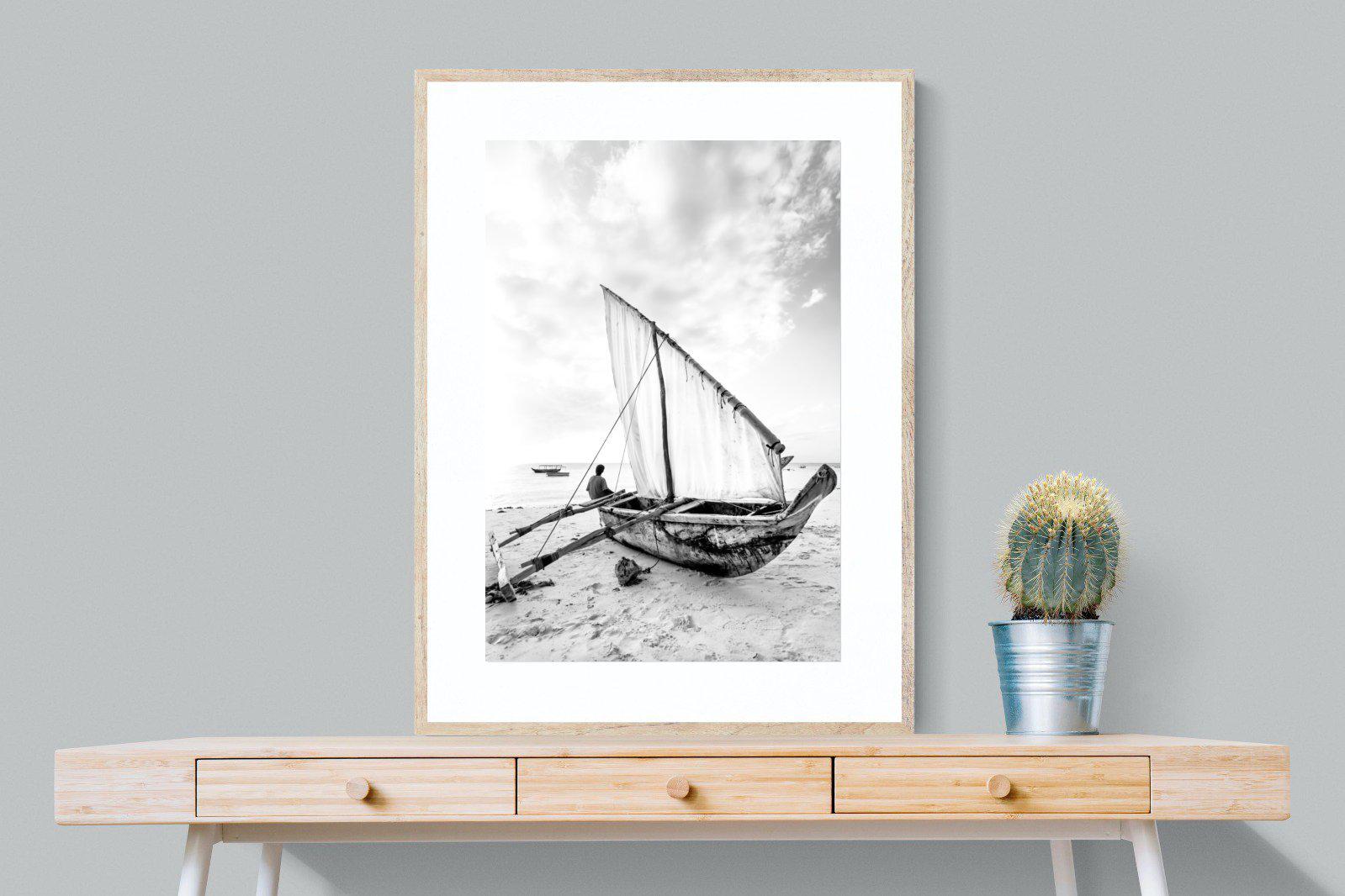 Dhow-Wall_Art-75 x 100cm-Framed Print-Wood-Pixalot