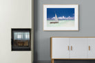 Dhow on Blue-Wall_Art-100 x 75cm-Framed Print-Wood-Pixalot