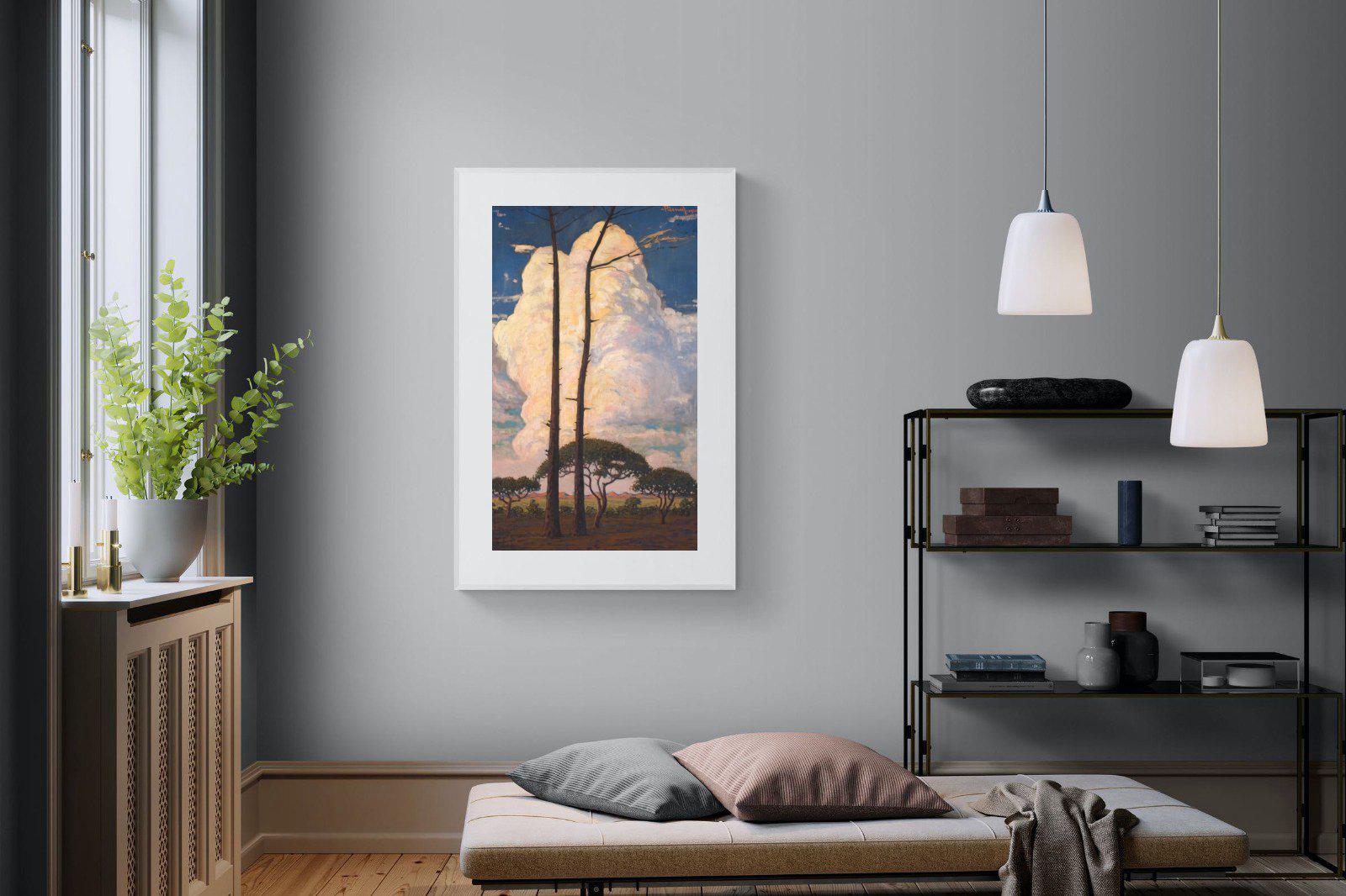 Die Wolk-Wall_Art-100 x 150cm-Framed Print-White-Pixalot