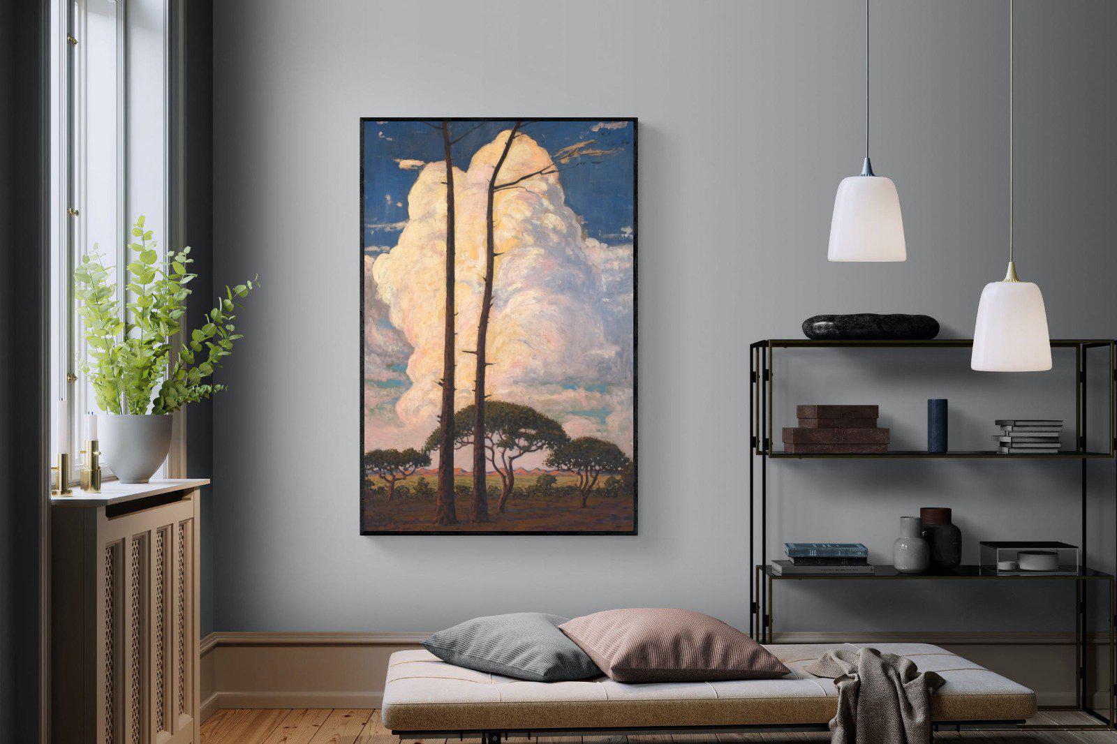 Die Wolk-Wall_Art-120 x 180cm-Mounted Canvas-Black-Pixalot