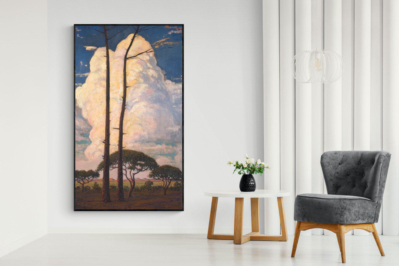 Die Wolk-Wall_Art-130 x 220cm-Mounted Canvas-Black-Pixalot