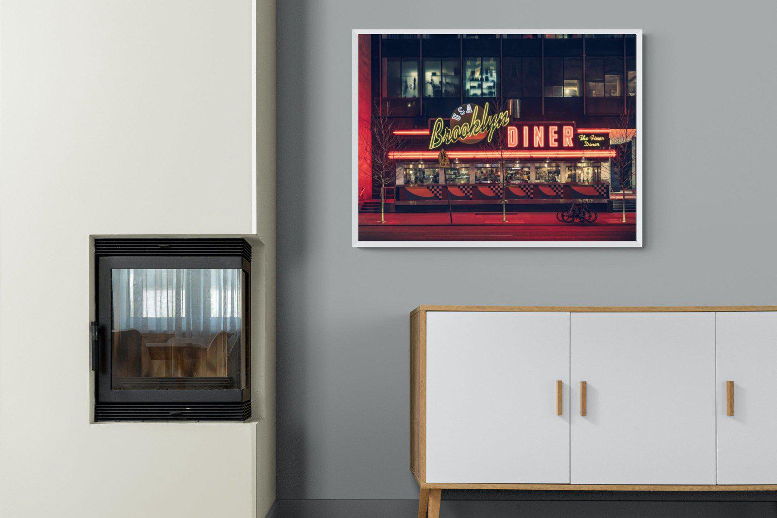 Diner-Wall_Art-100 x 75cm-Mounted Canvas-White-Pixalot