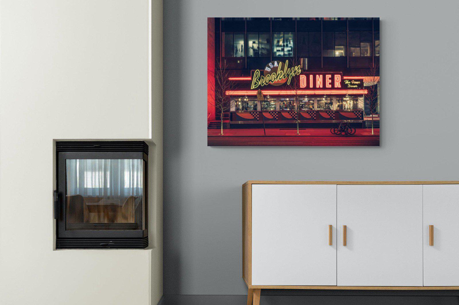 Diner-Wall_Art-100 x 75cm-Mounted Canvas-No Frame-Pixalot