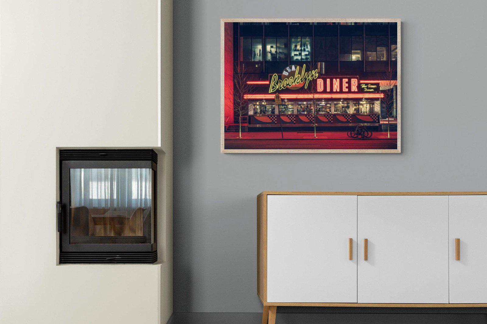 Diner-Wall_Art-100 x 75cm-Mounted Canvas-Wood-Pixalot
