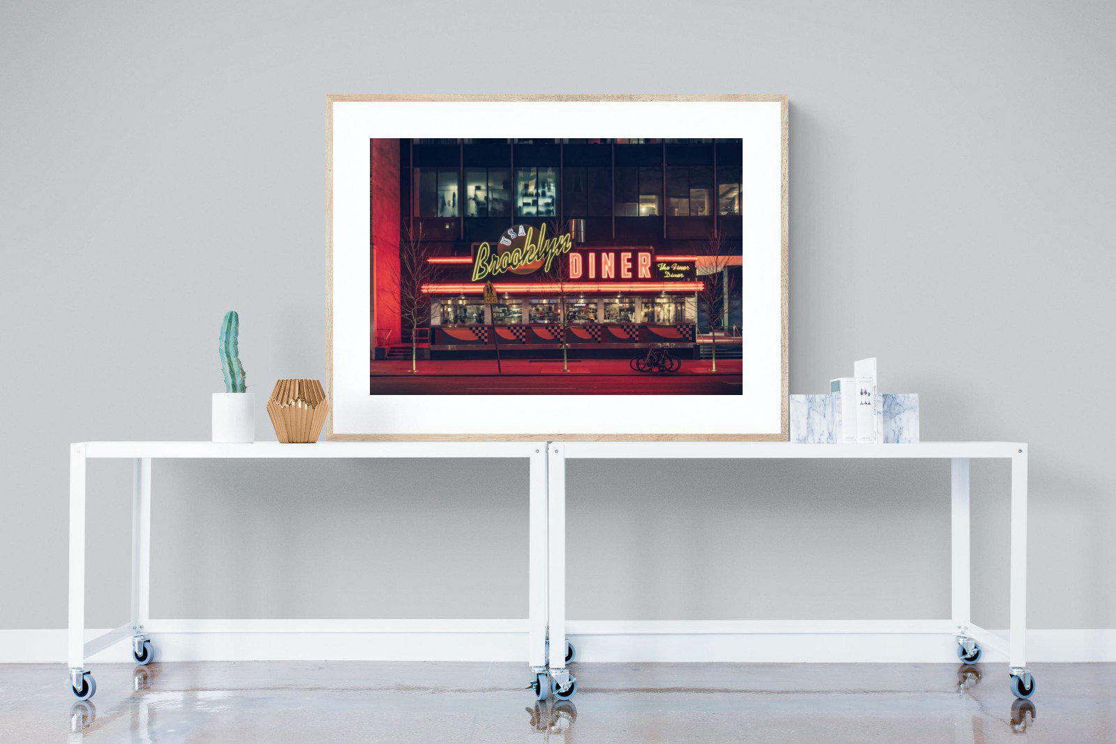 Diner-Wall_Art-120 x 90cm-Framed Print-Wood-Pixalot