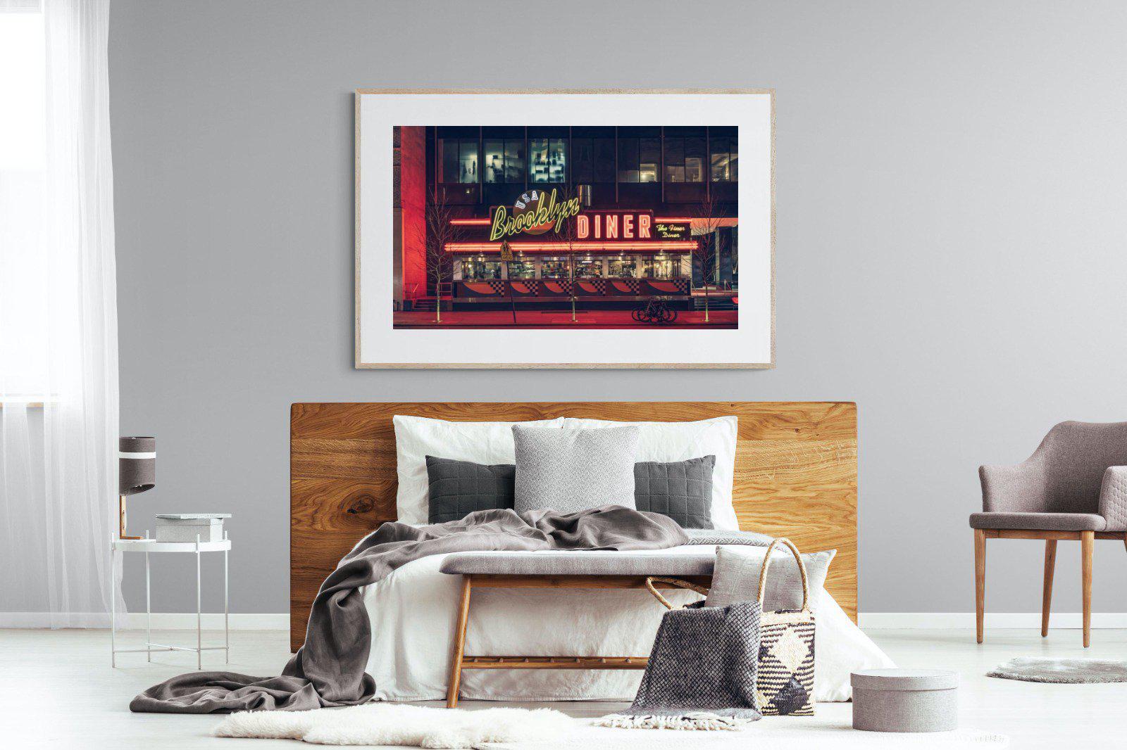 Diner-Wall_Art-150 x 100cm-Framed Print-Wood-Pixalot
