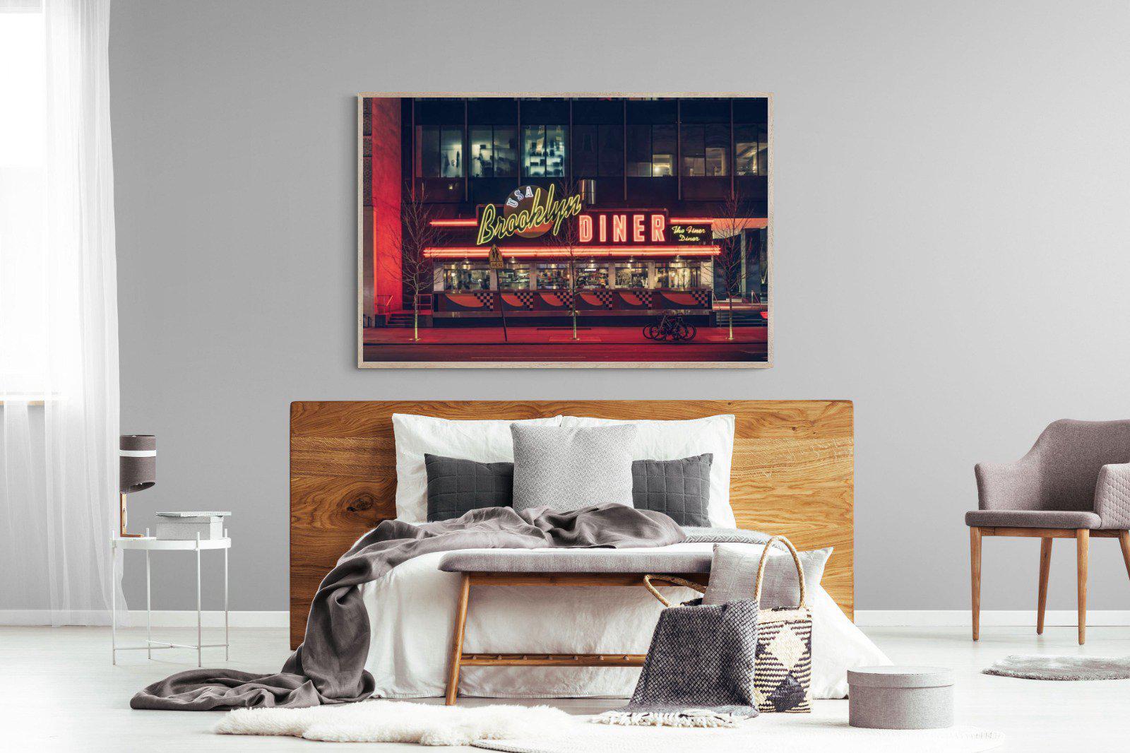 Diner-Wall_Art-150 x 100cm-Mounted Canvas-Wood-Pixalot