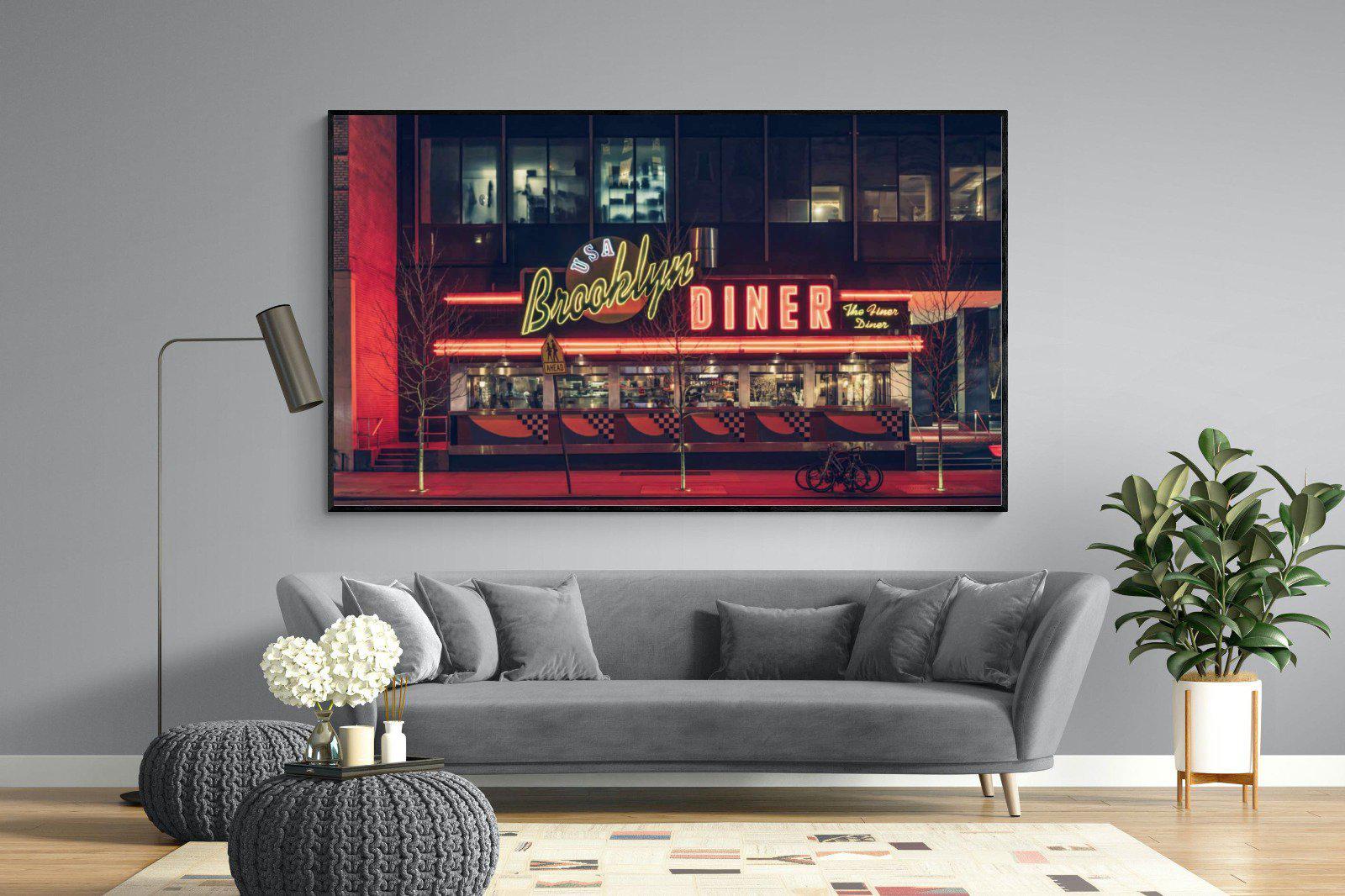 Diner-Wall_Art-220 x 130cm-Mounted Canvas-Black-Pixalot