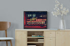 Diner-Wall_Art-60 x 45cm-Mounted Canvas-Black-Pixalot