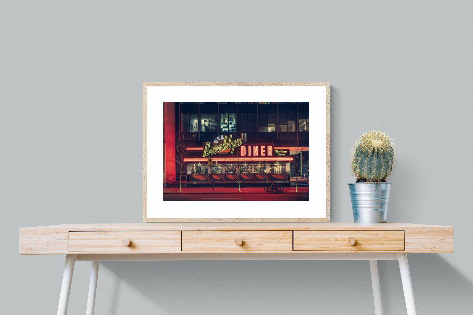 Diner-Wall_Art-80 x 60cm-Framed Print-Wood-Pixalot