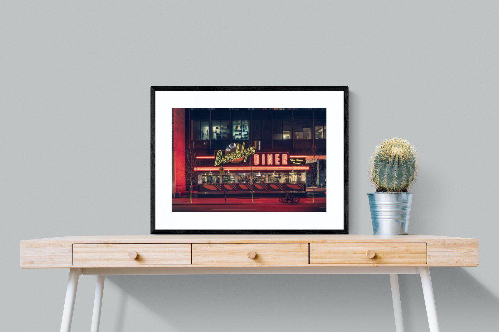 Diner-Wall_Art-80 x 60cm-Framed Print-Black-Pixalot
