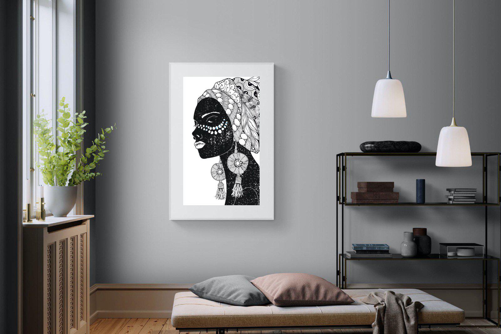 Diva D'Afrique-Wall_Art-100 x 150cm-Framed Print-White-Pixalot